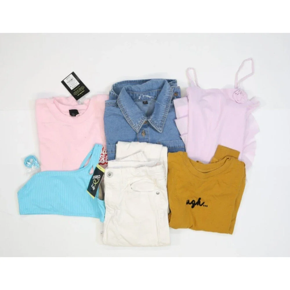 Art Class Bulk Lot Of 6 Girls Size Large 10/12 Mixed Season Tops Bottoms Dresses